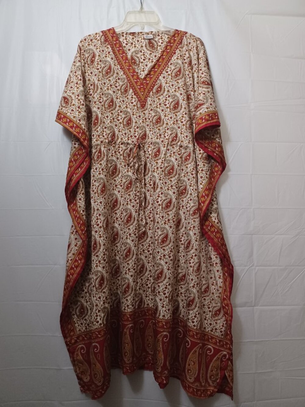 DIANA BOHO PAISLEY FLORAL PATTERN KAFTAN DRESS